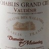 Domaine des Malandes Chablis Grand Cru Vaudesir 2012